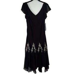 S.L. Fashions Dress Size 8 Brown Embroidered Y2K Forest Fairy Feminine Whimsical